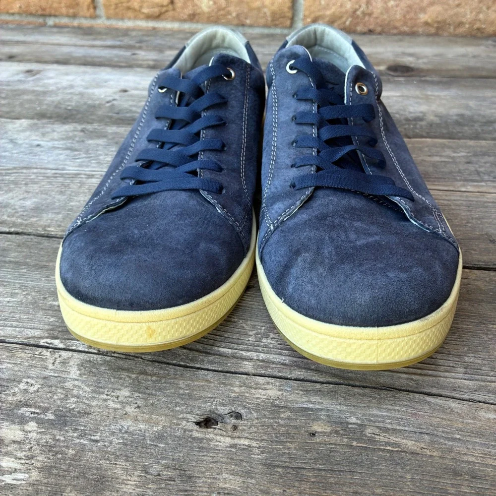 Florsheim Sneakers Navy Blue Suede 9.5 M Comfortech 14223-410 Low Top Mens